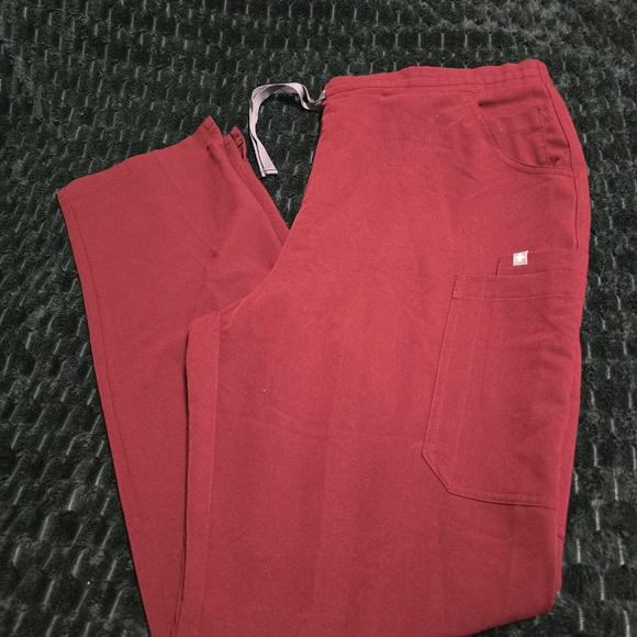 Figs Men's Burgundy Cargo Pants - Picture 2 of 4